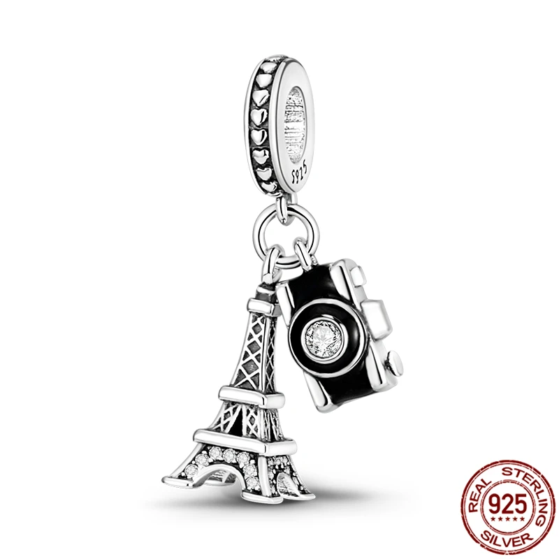 

Лидер продаж, подвеска-башня из серебра 100% пробы с камерой, бусины-шармы, подходят для оригинального браслета Пандоры, подвеска, ожерелье, юв...