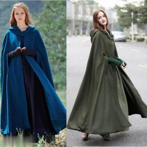 

Womens Long Cape Cloak Hooded Wool Blend Coat Sleeveless Winter Poncho Cardigan women coats women coats and jackets winter