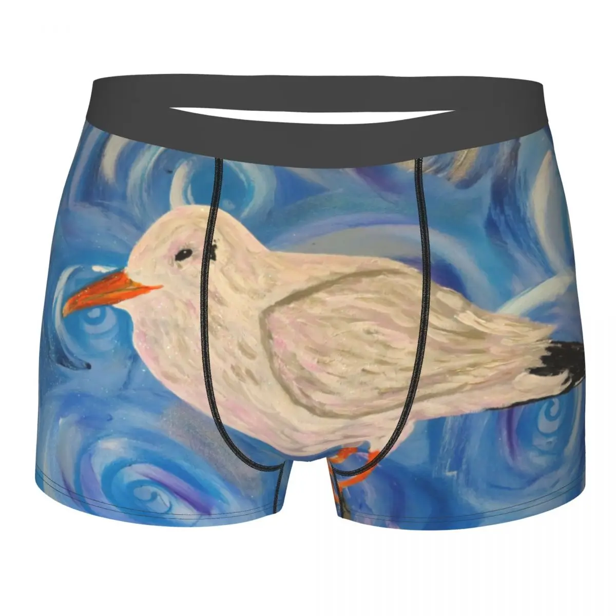 Boxershorts Men Comforable Panties Set Bird Painting Underwear Man Boxer