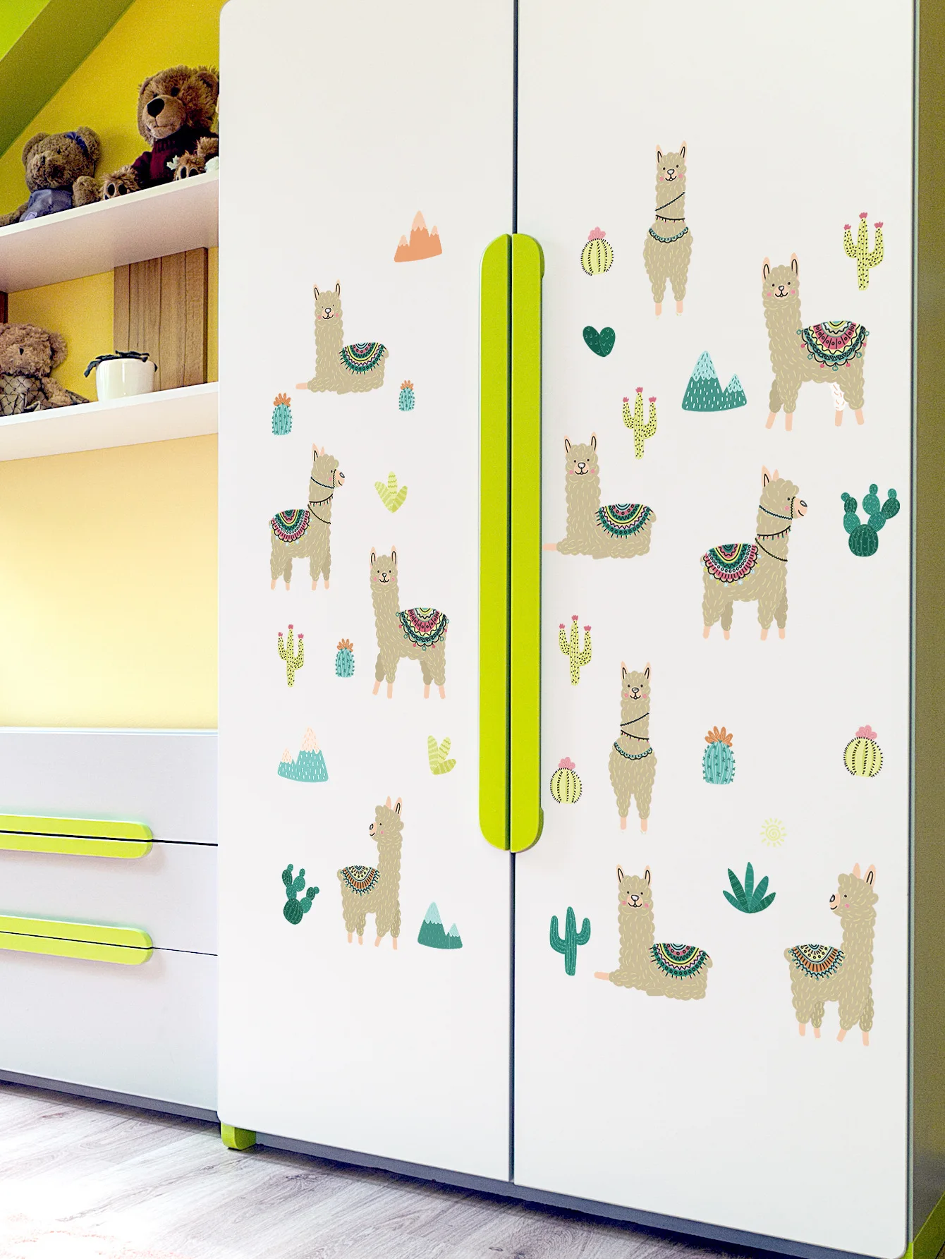 Коричневые наклейки на стену альпака съемные водонепроницаемые комбинированные