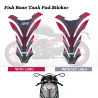 3d fish bone resin decal emblem protection cover for tiger 800 xc speed triple daytona 675r for bmw s1000rr tank pad sticker
