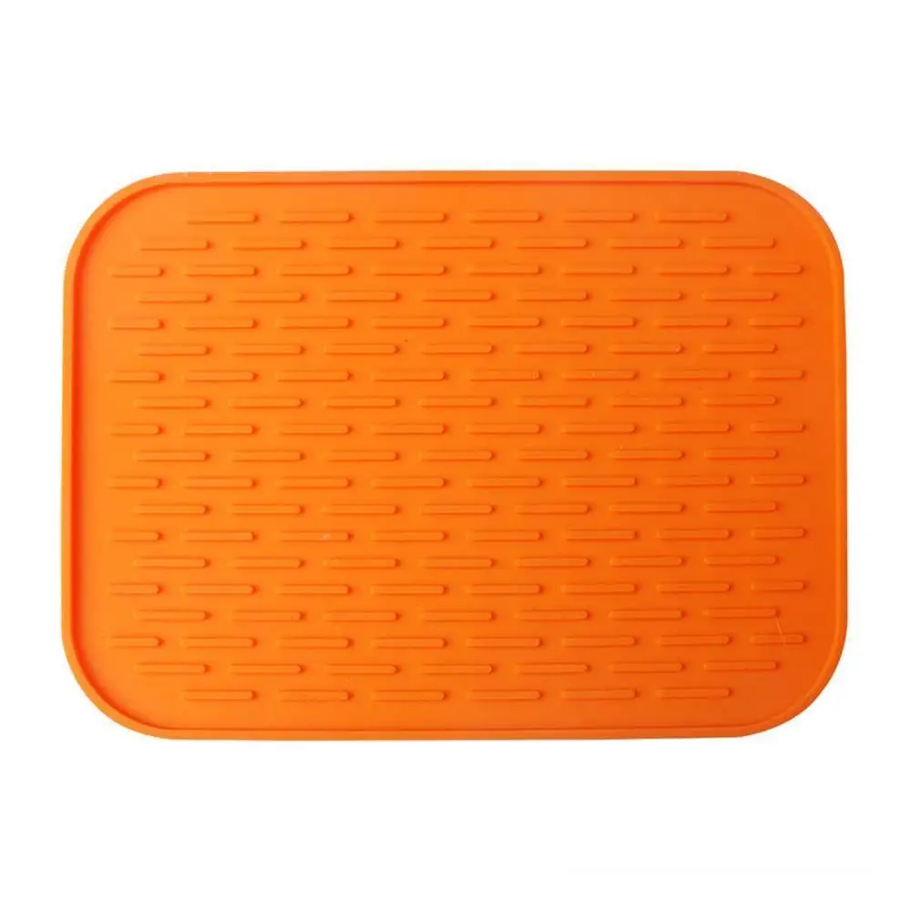 Orange 16x22 см Нескользящие термостойкие коврики синяя чашка подстилка подставка для горшка стол силиконовый коврик кухонные аксессуары - Цвет: Orange