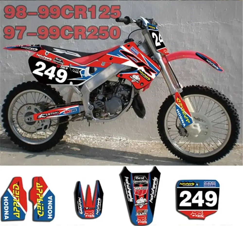 Набор стикеров для Honda CR125 CR 125 1998 2009 CR250 250|Наклейки и стикеры| |