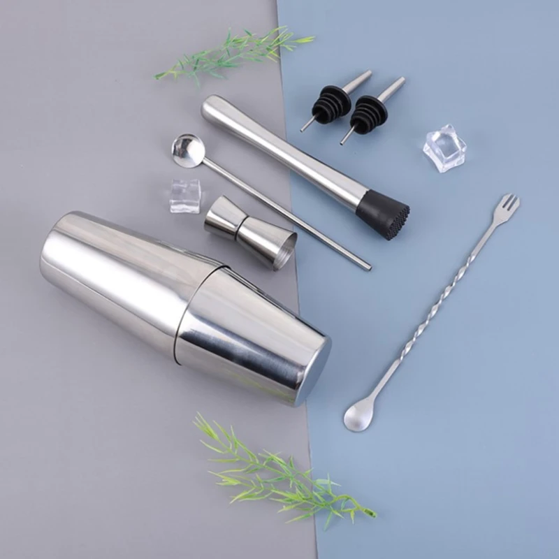 

Cocktail Shaker Bartender Kit Set Martini Shaker Set Bar Set with Stand Professional Stainless Steel Bar Tools for Homes