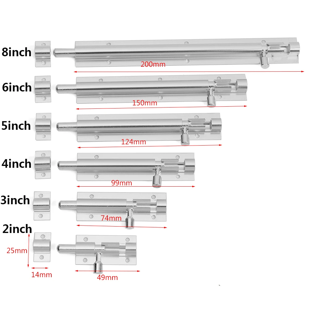 Пряжка дверного замка замок для ворот большого раздвижного сада на 2-8 дюймов |
