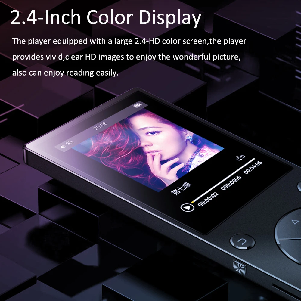 Mp3-плеер с Bluetooth, встроенный динамик, металлический музыкальный плеер без потерь с fm-радио, электронная книга для Walkman с поддержкой tf-карты до 128 ГБ