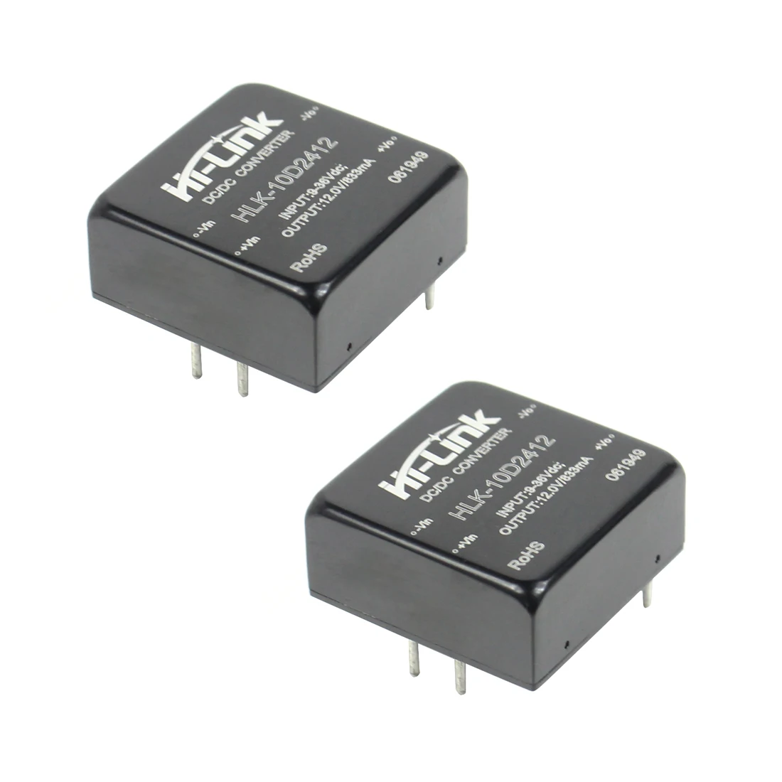

2x or 5x HLK-10D2412 24V to 12V 830mA 10W DC-DC 4:1 Wide Voltage Stabilizing Power Supply Module DC Isolated Switching Converter