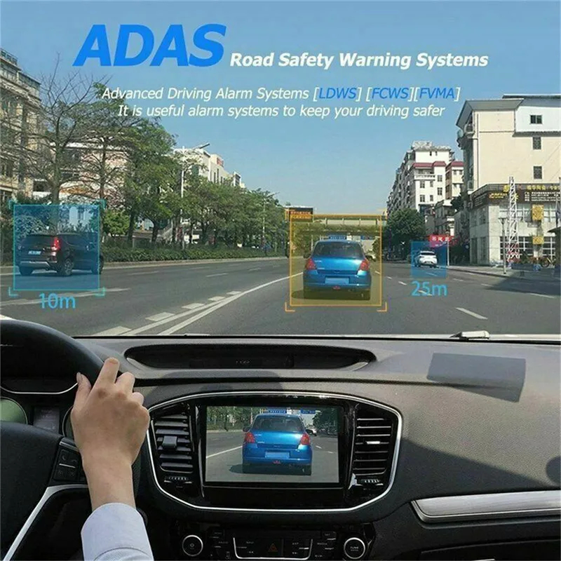 Автомобильный видеорегистратор FHD Mini 170 ° 720P 2 Мп камера ADAS g сенсор