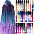 Джамбо плетеные волосы для женщин, синтетические плетеные косички, синтетические волосы для наращивания, волосы Джамбо, волосы 24 дюйма