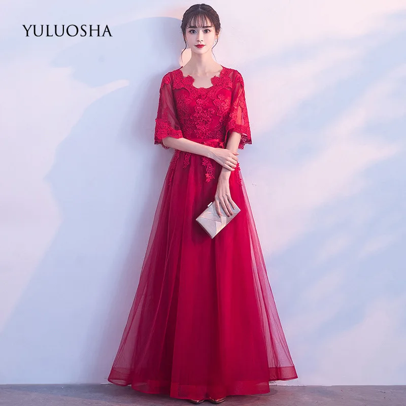 YULUOSHA размера плюс длинные вечерние платья женское вечернее платье в несколько