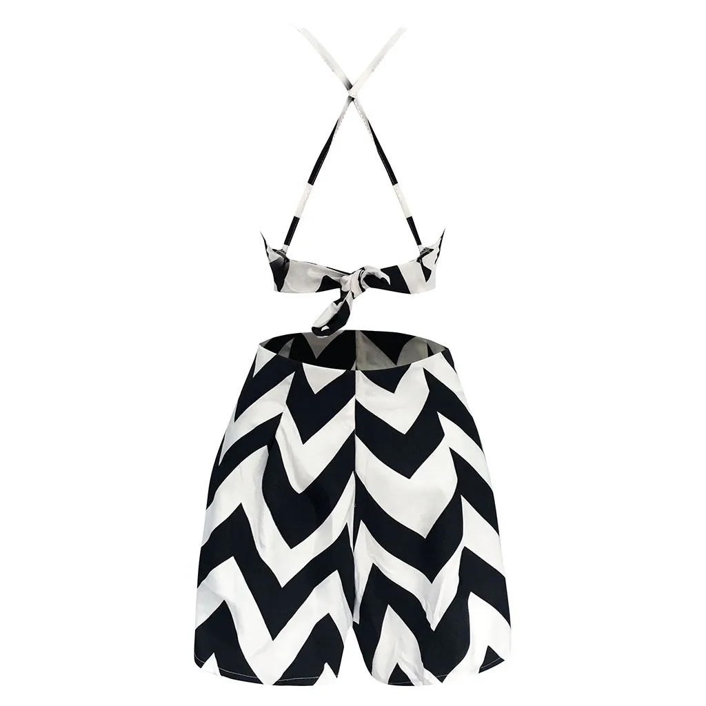 Модные женские платья Повседневное платье в волнистую полоску женское без