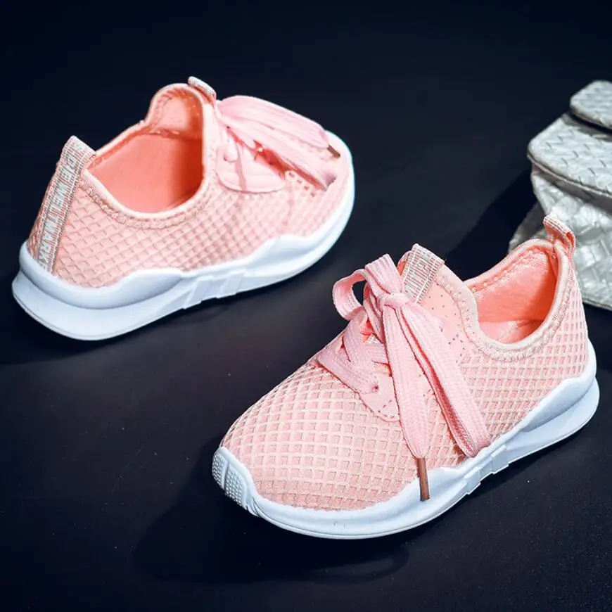 Kids Shoes Little Girl Boys Running Sneakers Air Mesh Breathable Simple Design for and Child | Детская одежда и обувь