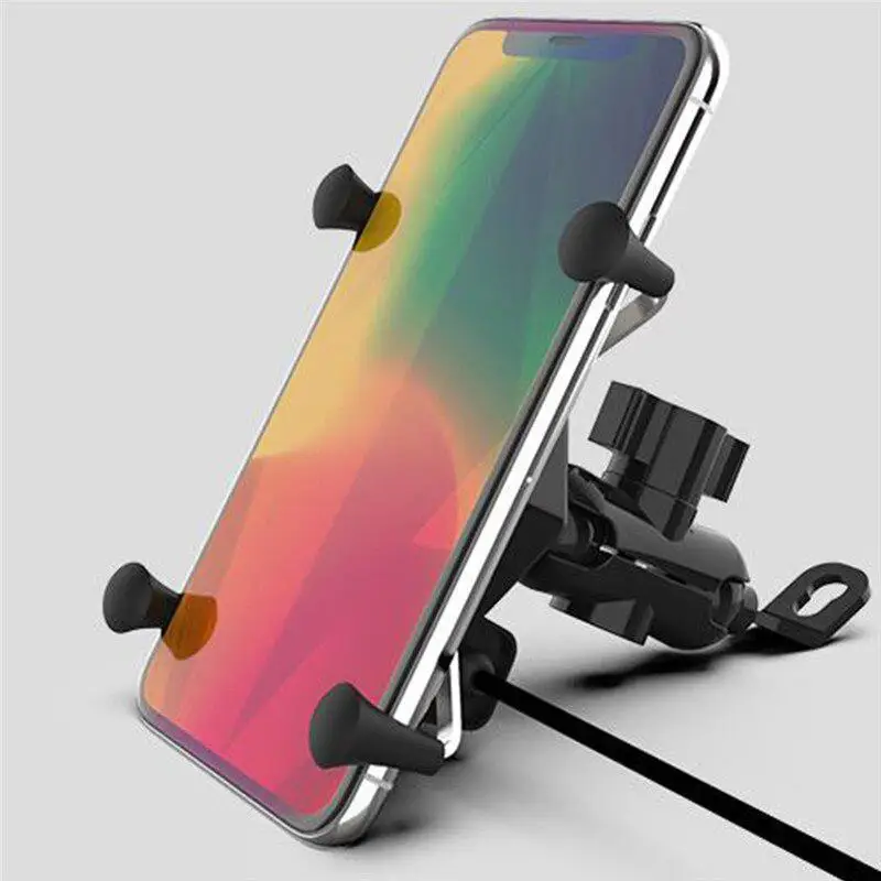 Универсальный руль мотоцикла + зеркало заднего вида держатель мобильного