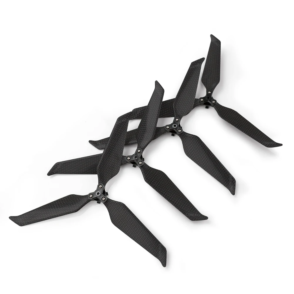 4 PCS Three-bladed 4 шт. углеродное волокно складной быстросъемный 8743 Пропеллер для DJI Mavic 2 Pro Zoom Drone шумоподавление Реквизит лопасти пропеллеры - Цвет: 4 PCS Three-bladed