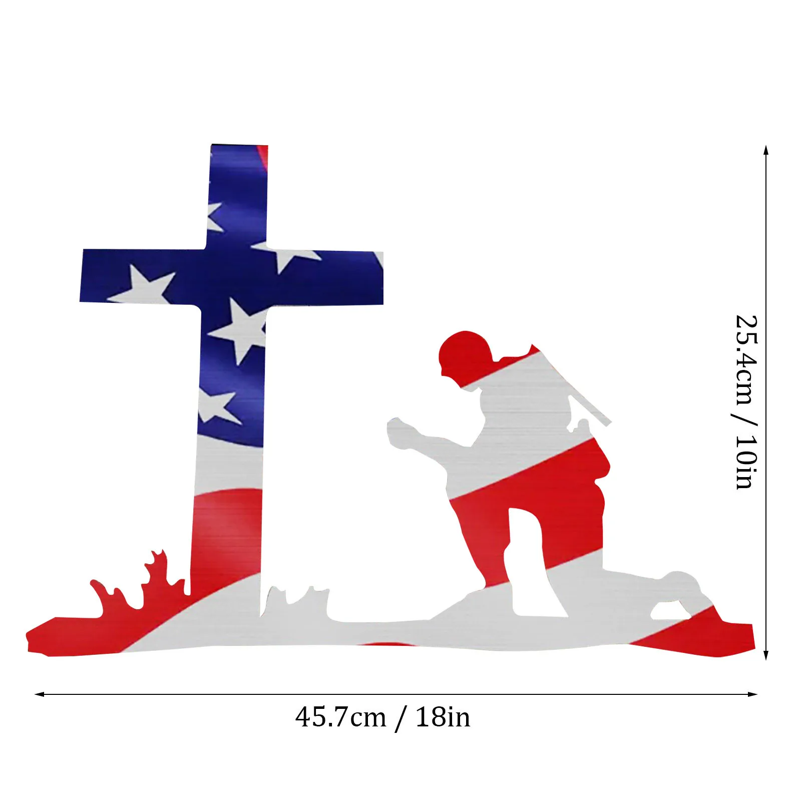 

Garden decoration American Cross Kneeling Soldier Weathered Sign Splicing Art Decoration Kneeling Soldier's Garden Signs Indepen