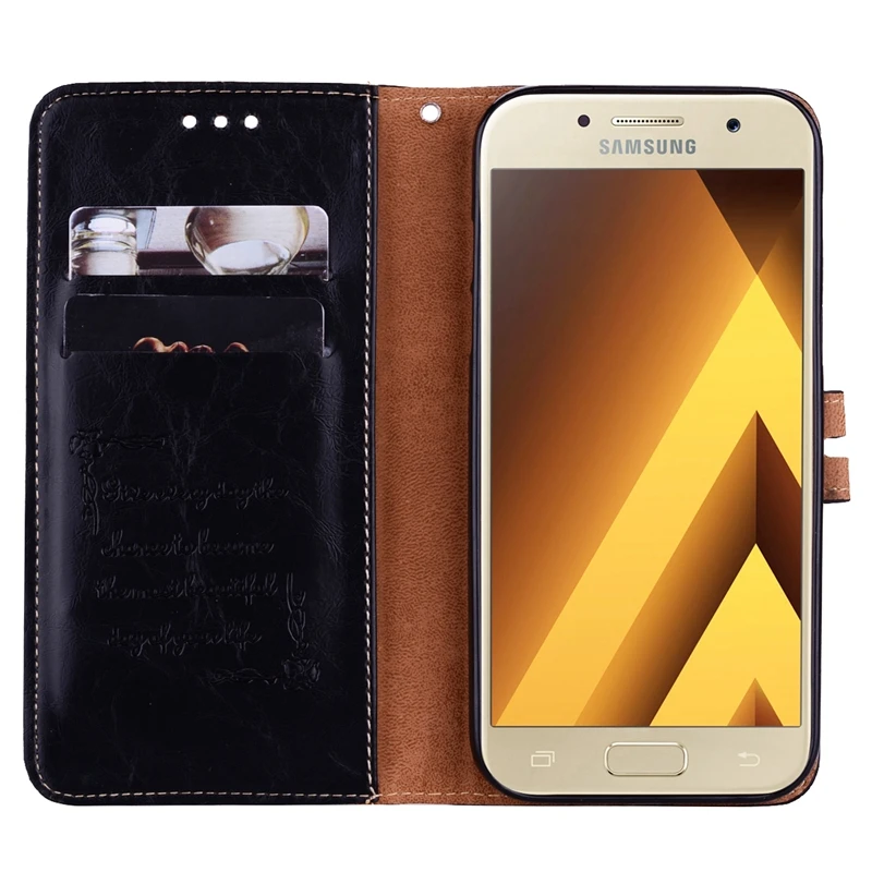 Кожаный чехол-книжка с бумажником чехлы для Samsung Galaxy J3 J5 A5 J7 2017 A6 A7 A8 A9 J2 Core J4 J6 Plus 2018