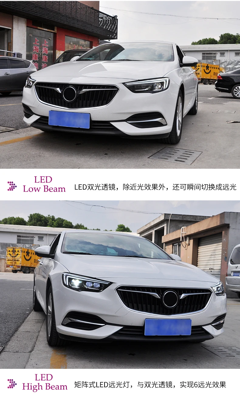 DY_L Автомобиль Стайлинг корпус передней фары для Buick Регал фары Регал светодиодный фары DRL Объектив Двойной Луч Биксенон HID