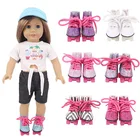 Обувь для катания на роликах для девочек, размер 18 дюймов, американский и 43 см, цветная обувь для новорожденных, рождественский подарок для девочек