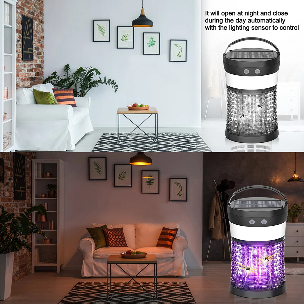 

LED Solar Mosquito Repellent Light Electric Bug Zapper Anti Insect Light Garden Lawn Light Insect Dispeller Pest Control Tool