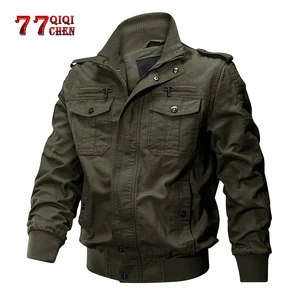 Куртка-бомбер мужская тактическая, хлопковая куртка-бомбер, пилот в стиле ВВС, повседневная верхняя одежда, одежда в стиле милитари, осень