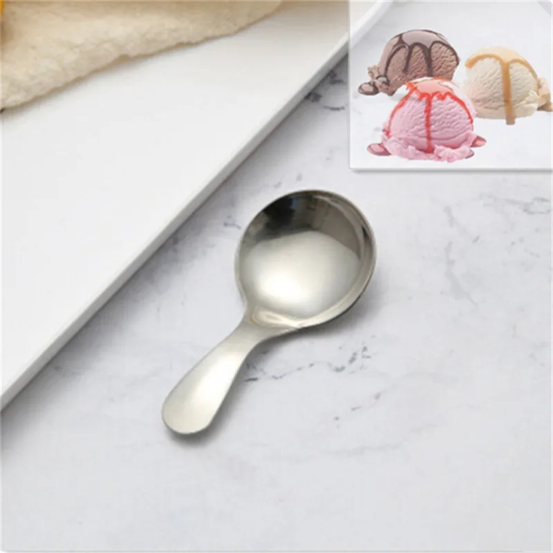 Милая ложка из нержавеющей стали для сахарной соли и специй детская с короткой