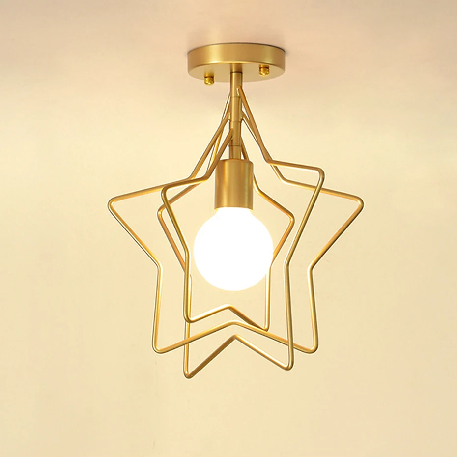 Креативный Железный промышленный потолочный светильник в стиле ретро круглый E27