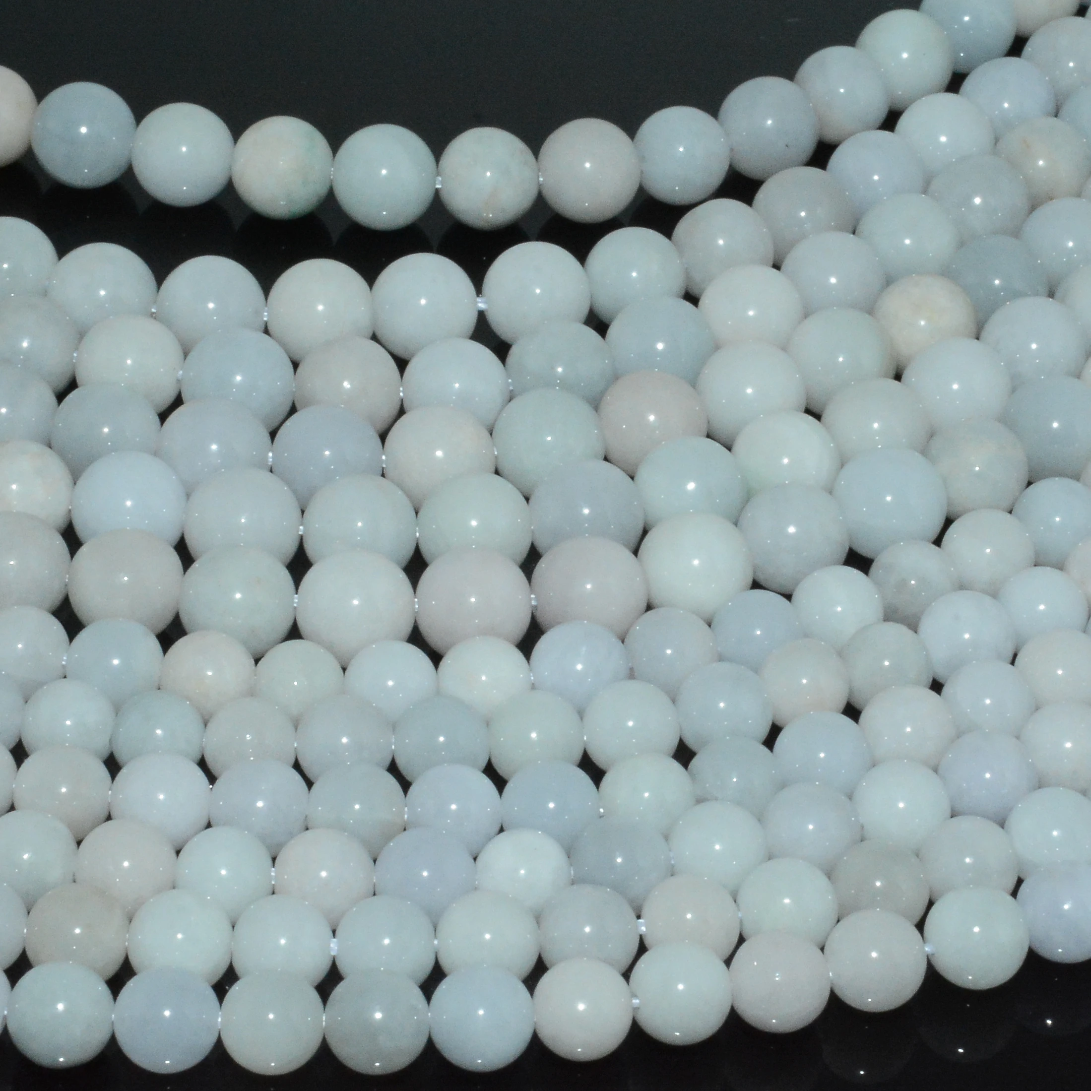 Натуральный бирманский нефрит/нефрит Свободные Круглые бусины 8 мм белый