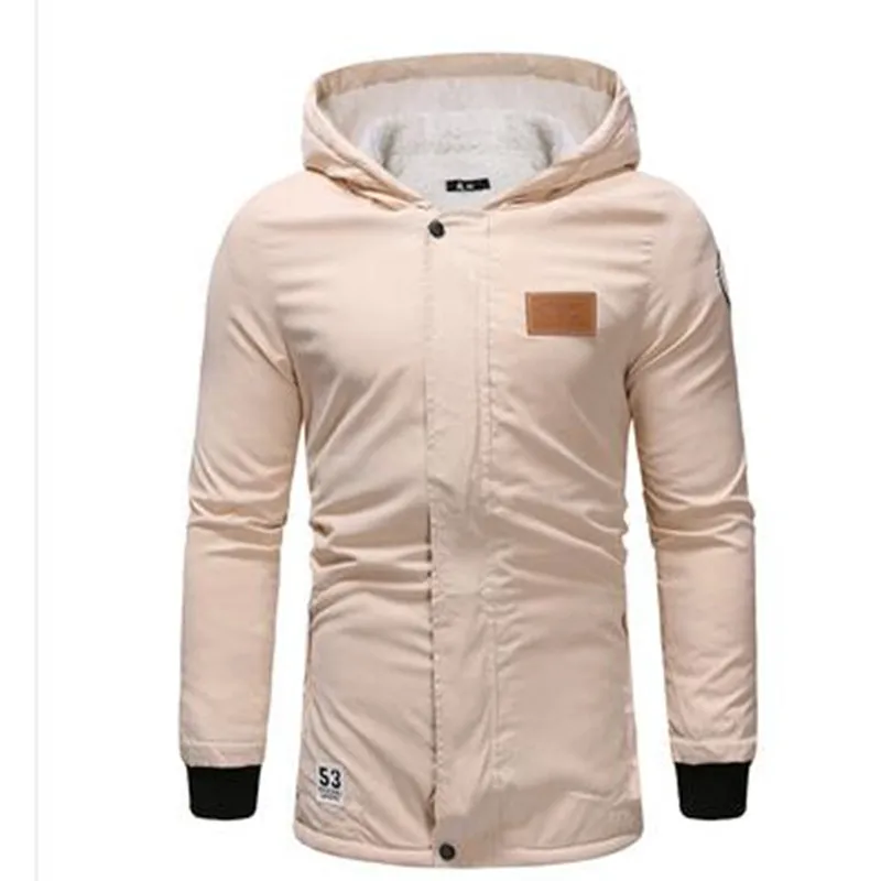 Новые зимние мужские куртки из флиса с теплым капюшоном толстая парка бархатные