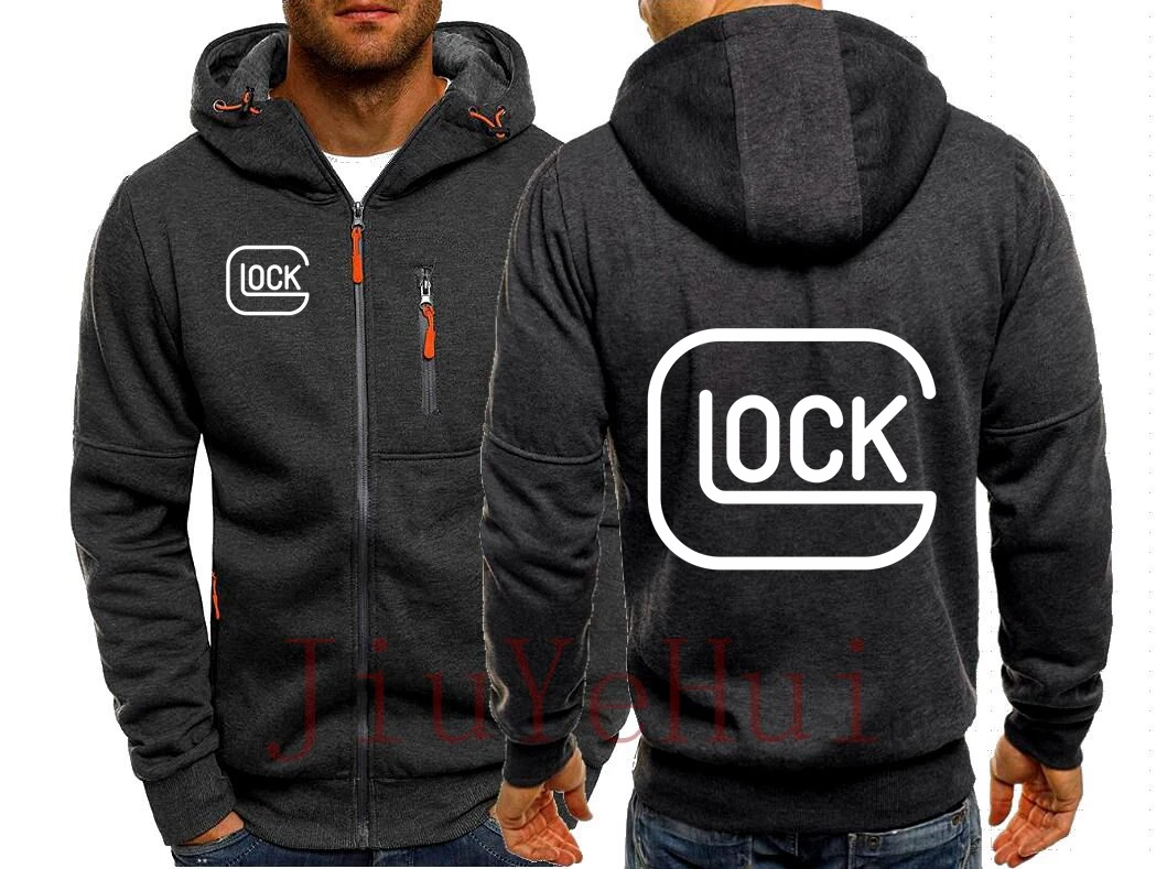 Мужская Повседневная Толстовка Glock темно-синяя модная куртка с капюшоном верхняя