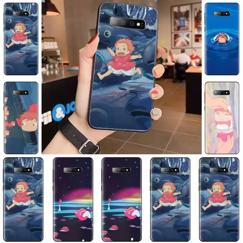 

Amine Ponyo on the Cliff night Phone Case For Samsung Galaxy S5 S6 S7 S8 S9 S10 S10e S20 edge plus lite Cover Funda Shell