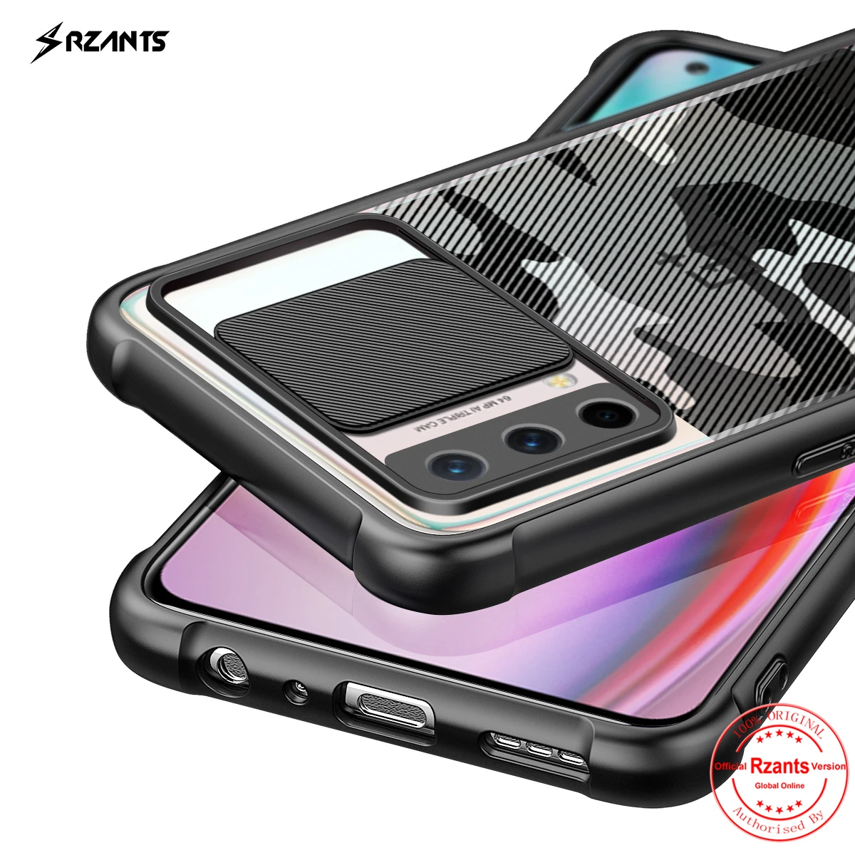 

Rzants For OnePlus Nord CE 5G Case Soft Military [Camouflage Lens] Lens Protect Slim Clear Cover