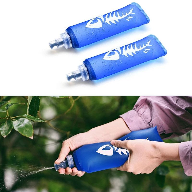 HOT 2Pack мягкая фляга бутылка для воды складные бутылки 250 мл бега пешего туризма