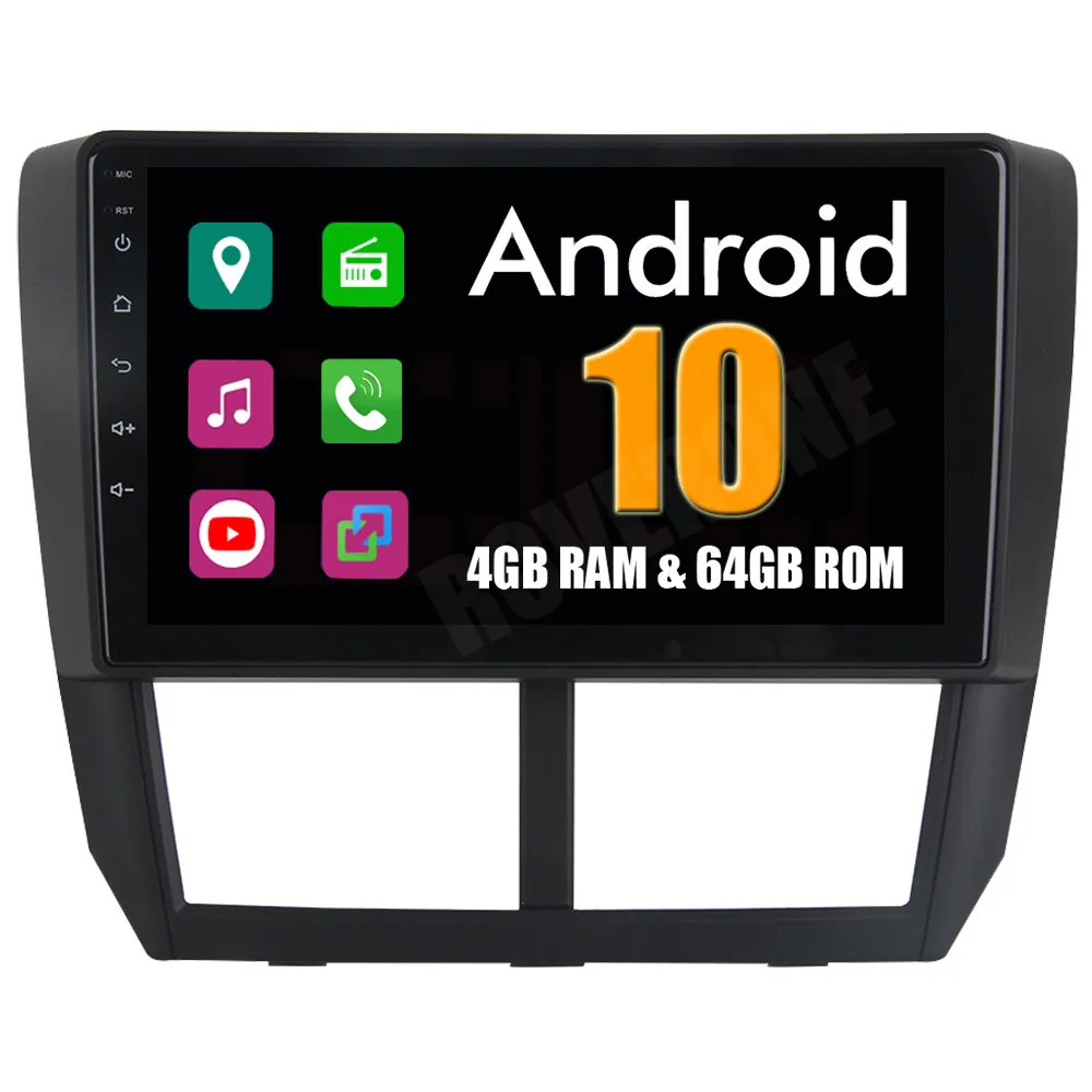 RoverOne автомобильное радио GPS для Subaru Forester Impreza 2008 2012 Android 10 Восьмиядерный сенсорный