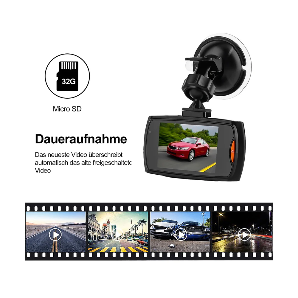 Автомобильный видеорегистратор Full HD 1080P 120 градусов с ночным видением