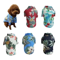 dog printed shirts clothes summer beach clothes vest pet clothing floral t shirt hawaiian for small medium cat dog chihuahua