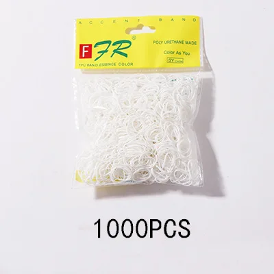 100/1000 для девочек из двух предметов красочные кольцо одноразовые резинки для волос хвост держатель резинкой резинка для детей аксессуары для волос - Цвет: 864