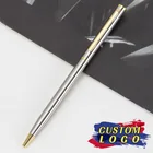 Металлическая искусственная ручка с индивидуальным логотипом и гравировкой текста для подарка, рекламная ручка, Канцтовары для школы и офиса, оптовая продажа
