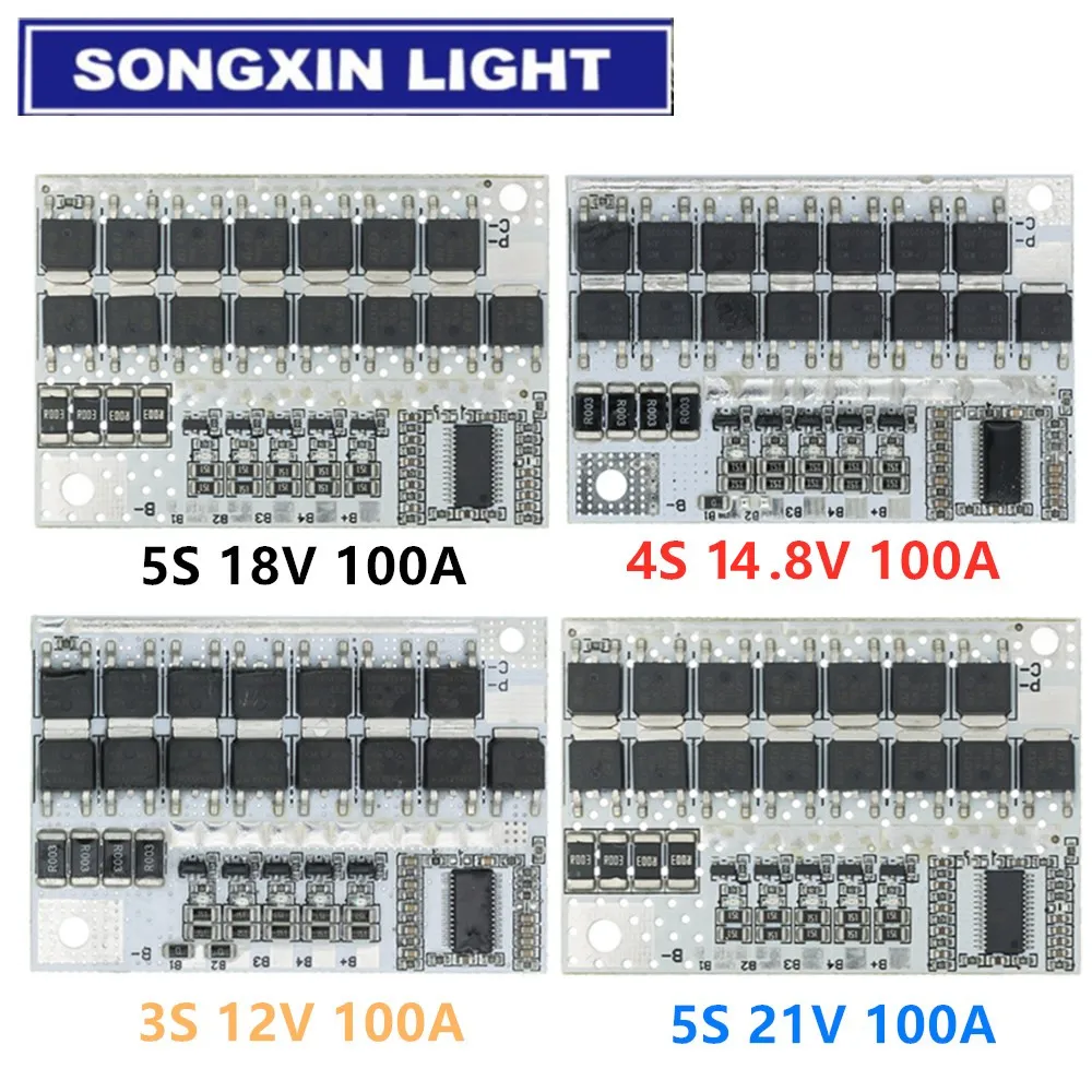 21V 100A 5S BMS Li Ion LMO Ternary литиевая батарея Защитная печатная плата|Интегральные схемы|
