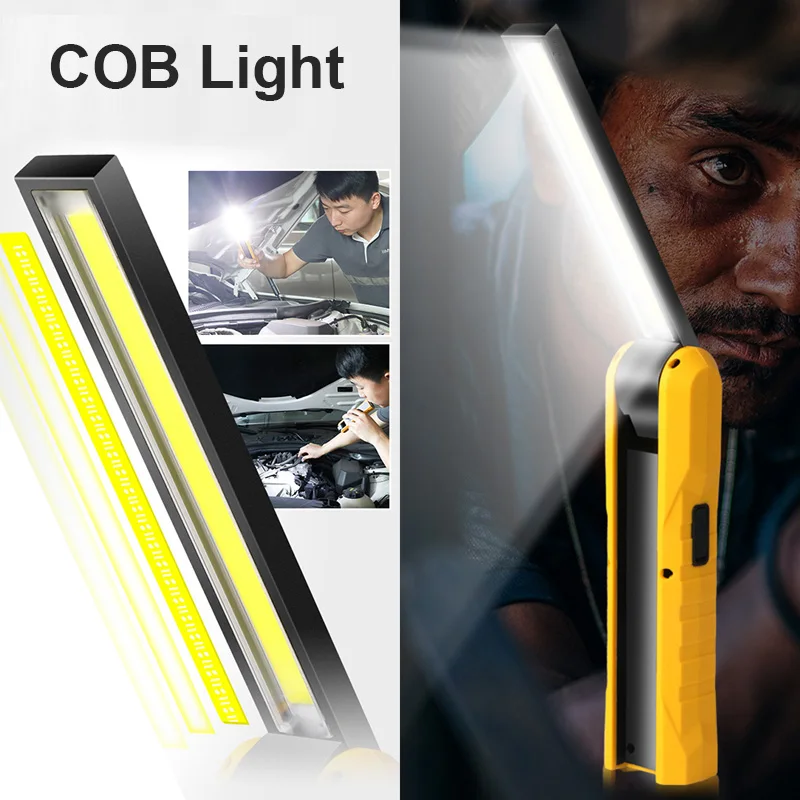 Портативный Рабочий фонарь с COB матрицей магнитная лампа USB зарядкой поворотный