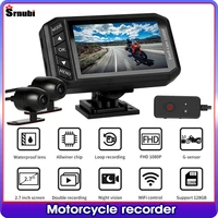 2 7 dash cam motorcycle 128g 1080p front ips screen registrar wifi control parking monitoring g sensor moto driving recorder