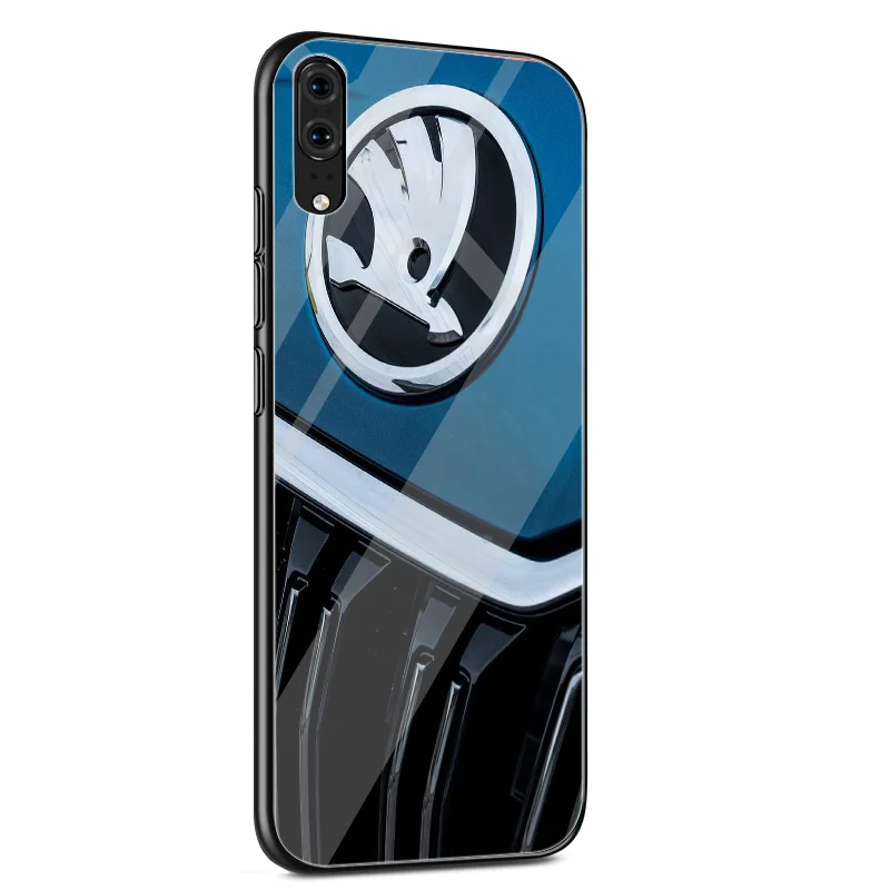 Стекло чехол для телефона для Xiaomi mi 8 9 Lite Red mi Примечание 5 6 7 Pro A1 A2 6A 4X Pocophone F1 Skoda автомобильные брелки с логотипом в виде ракушки - Цвет: G10