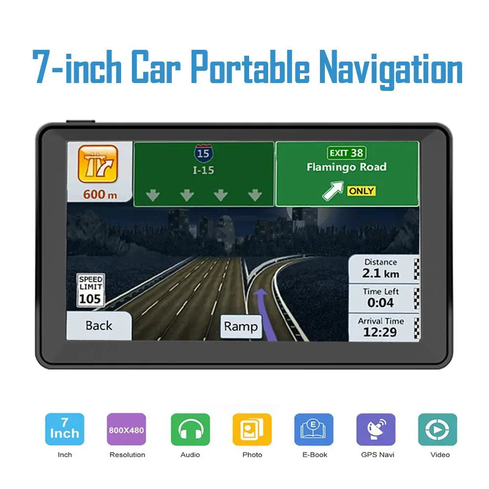 7 дюймовый автомобильный GPS навигатор HD радио спутниковая навигация FM USB Windows CE 6 0