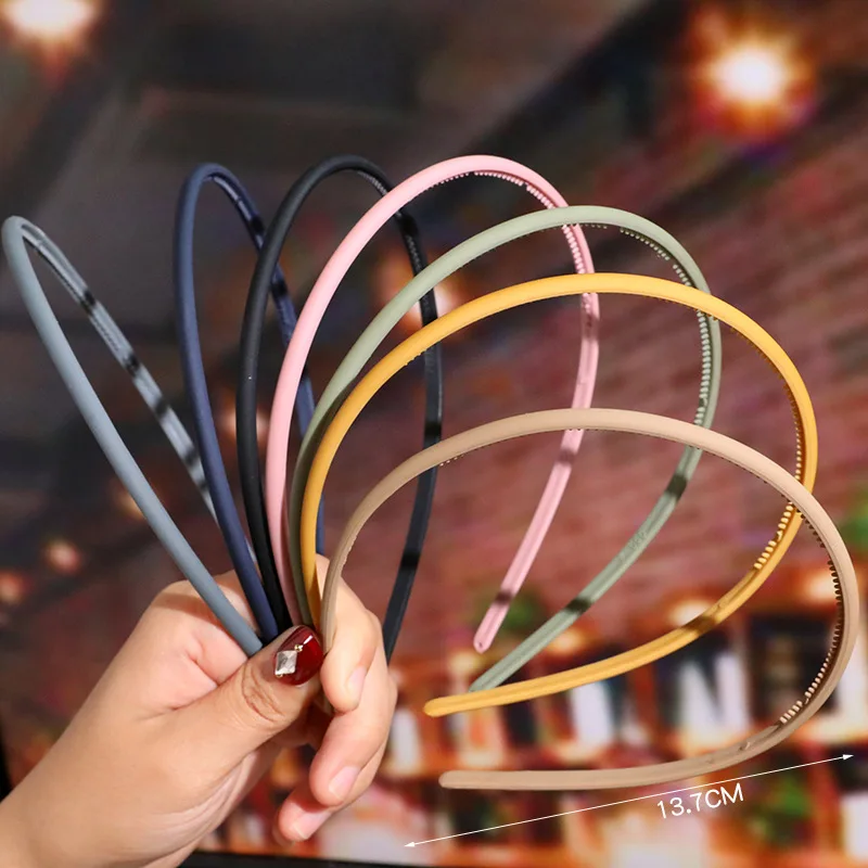 Ободок для волос Однотонный женский обруч с матовой рамкой элегантный аксессуар