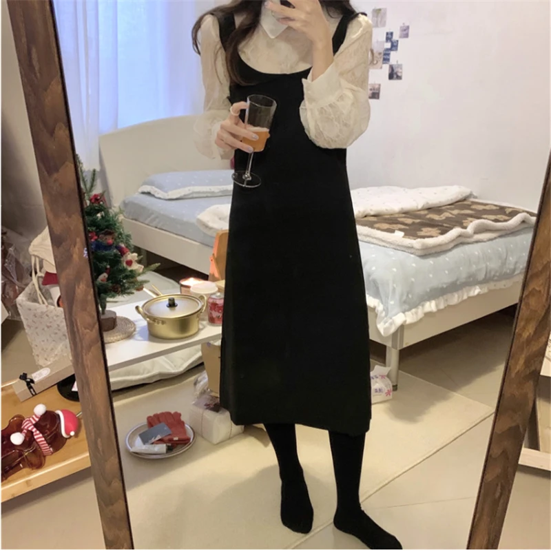 

New Spring Autumn 2 Piece Suit Sleeveless Vintage Women Dresses Female Girls Dress Suits Robe Femme Vestido Sell Separately