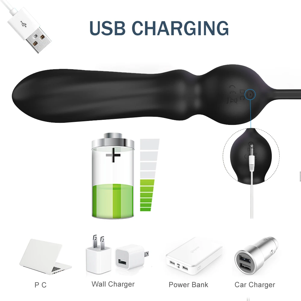 USB Мини вибрационный Анальный штекер для пар мужской мастурбатор Анальная пробка