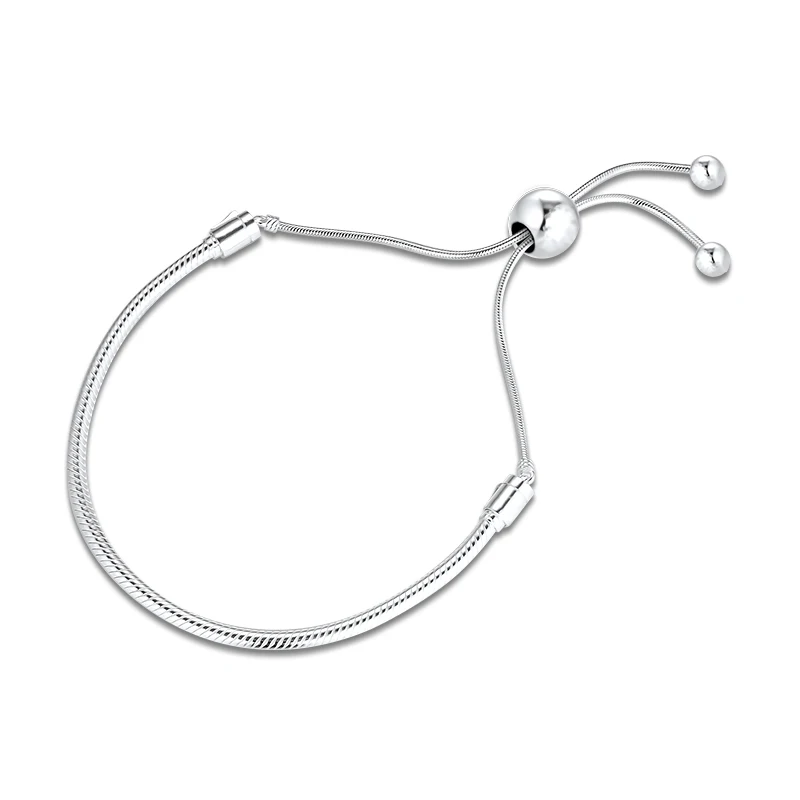 CKK браслет скользящая цепочка браслеты для женщин Pulseira Feminina Masculina Pulseras Mujer серебро