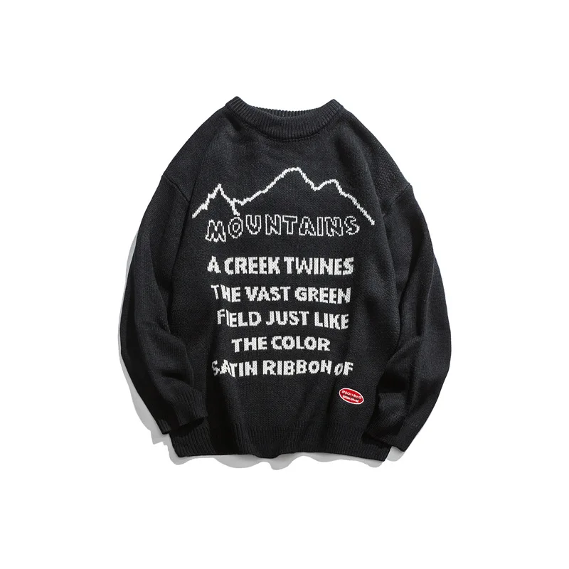 

Henry Korean alphabet lovers BF sweater men's autumn winter 2021 new oversize T-shirt