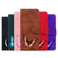 cute butterfly embossed flip phone case for sony xperia 10 1 5 iii l4 10 plus l3 wallet card slots cover for xperia 10 1 5 shell