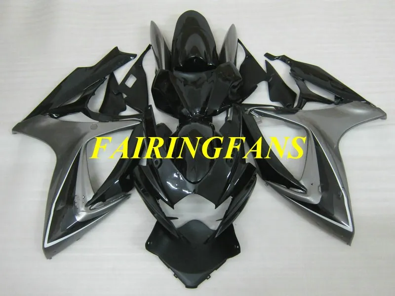 Инжекционный обтекатель для GSXR600 750 K6 06 07 GSXR 600 GSXR750 2006 2007 серебристо черный