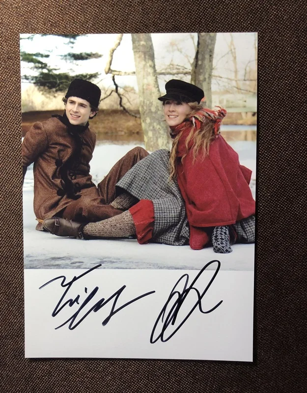 Подписанный Saoirse Ronan timothese Chalamet фото с автографом 5*7 Little women 89M1